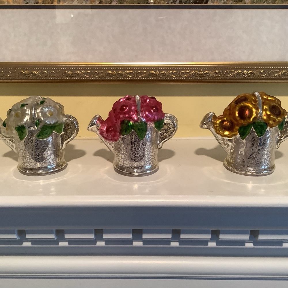 Illuminated Glass Watering Cans (3) by Valerie Parr Hill- NEW